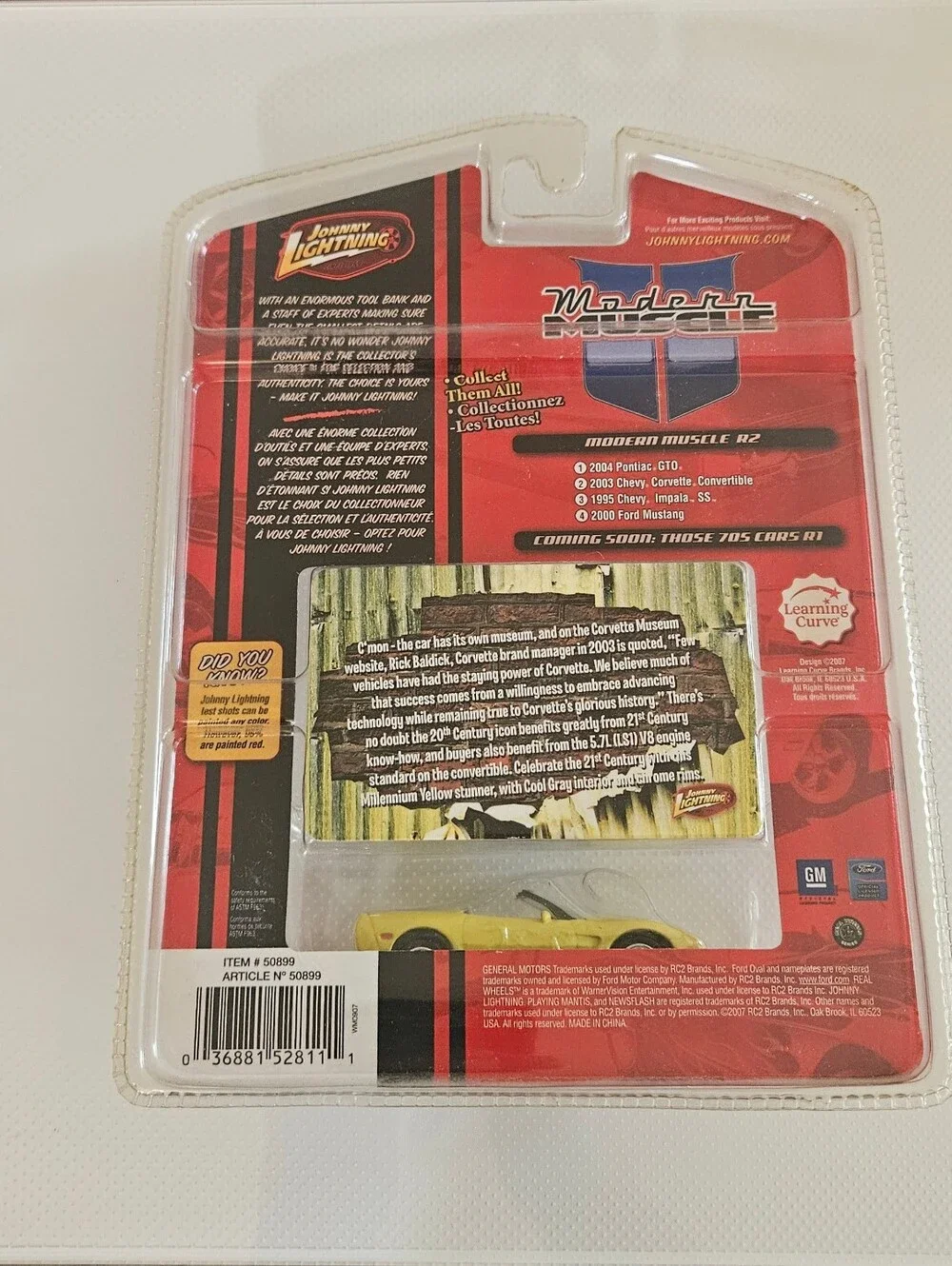 Johnny Lightning Yellow Modern Muscle Die-Cast Sports Car
